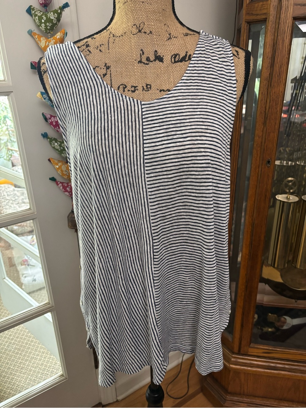 C&C California Navy & White Striped Swing Tank size XL